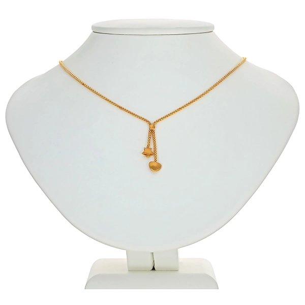 Collier, 14K, Gelbgold, Stern Herz