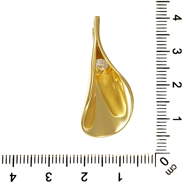 Anhänger, 14K, Gelbgold, Brillant