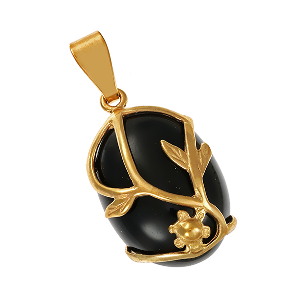 Anhänger, 8K, Gelbgold, Onyx