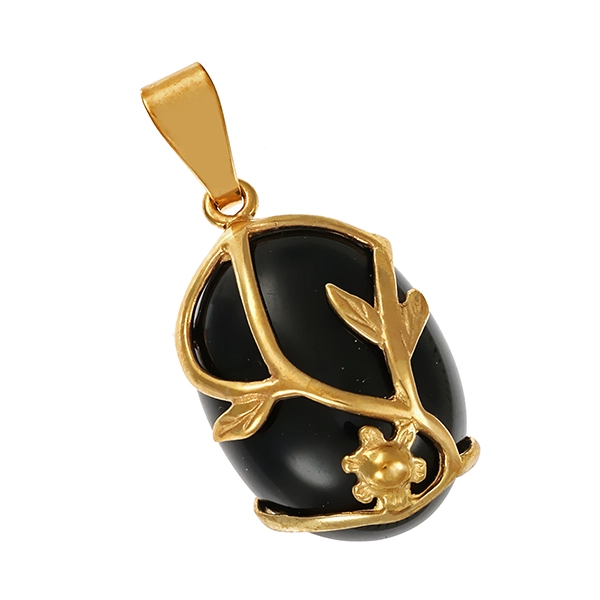 Anhänger, 8K, Gelbgold, Onyx
