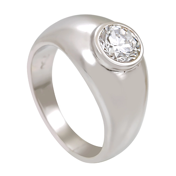Diamantring, 18K, Weißgold, Brillant 1,014 ct