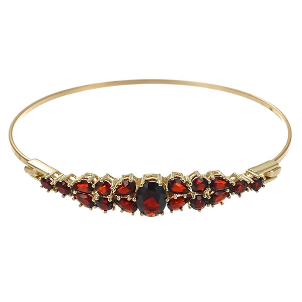 Armreif, 8K, Gelbgold, Granat