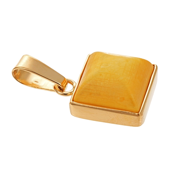 Anhänger, 14K, Gelbgold, Bernstein