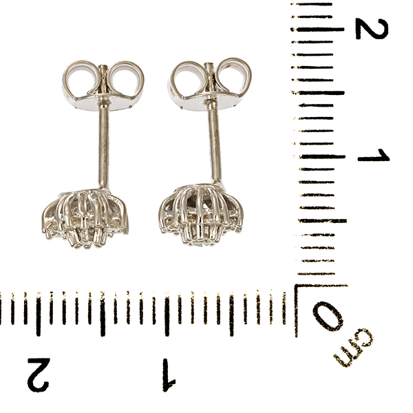 Ohrstecker, 14K, Weißgold, Brillanten