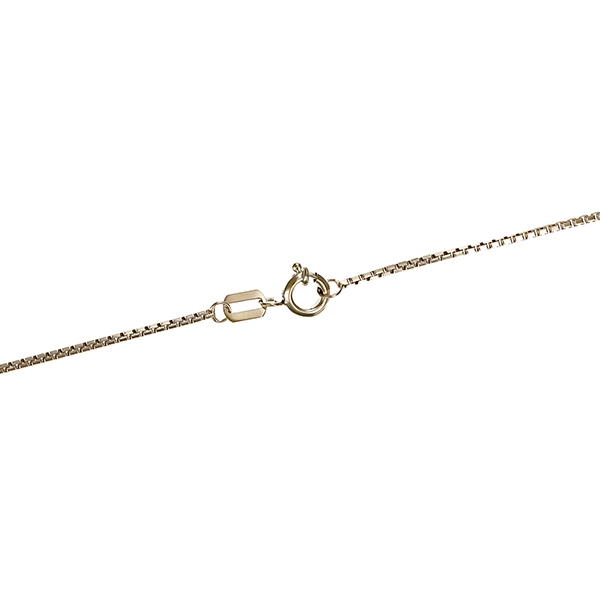 Collier, 8K, Weißgold, Jade, Zirkonia