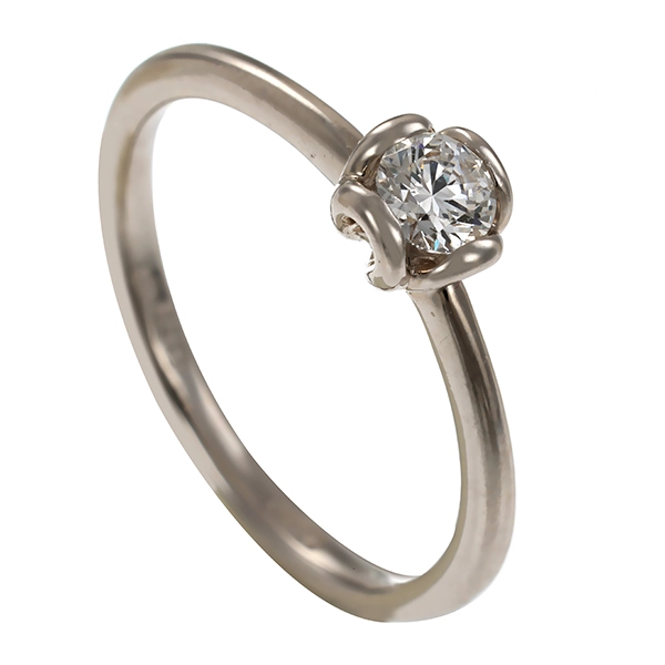 Diamantring, 18K, Weißgold, Brillant 0,23 ct