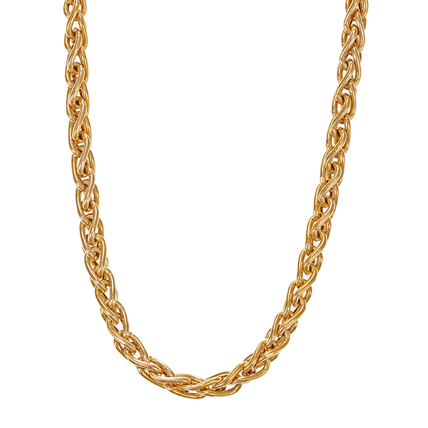 Collierkette, 9K, Gelbgold, Zopf-