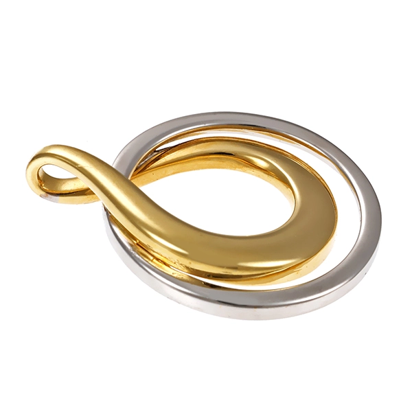Anhänger, 14K, Gelb-/Weißgold