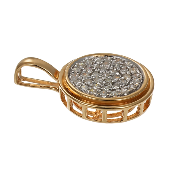 Anhänger, 9K, Gelbgold, Diamanten 0,37 ct