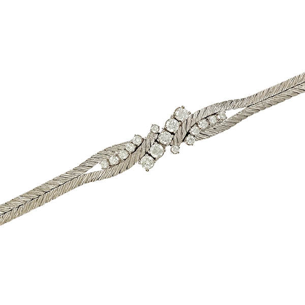 Armband, 18K, Weißgold, Brillant
