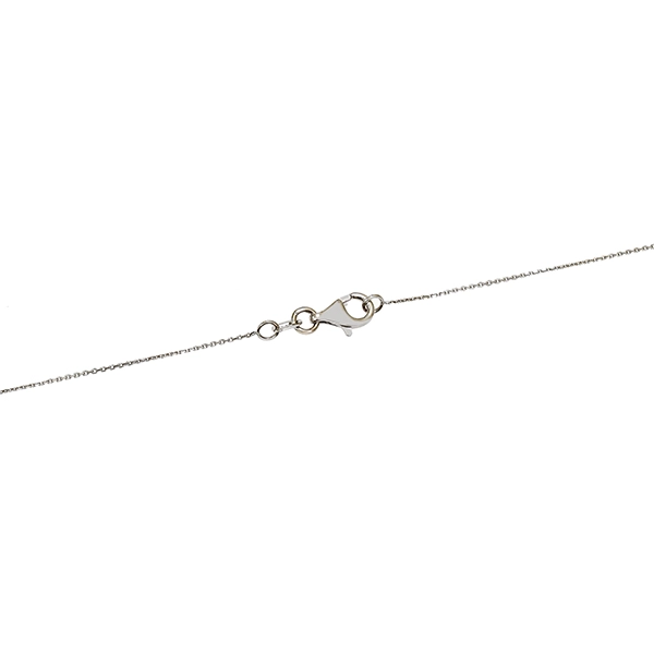 Collier, 18K, Weißgold, Rubin, Brillanten