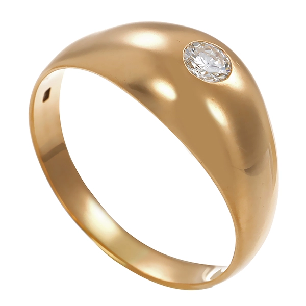 Diamantring, 14K, Gelbgold, Brillant 0,25 ct