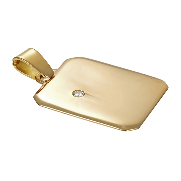 Anhänger, 14K, Gelbgold, Brillant