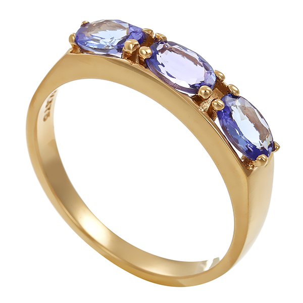 Ring, 9K, Gelbgold, Tansanit