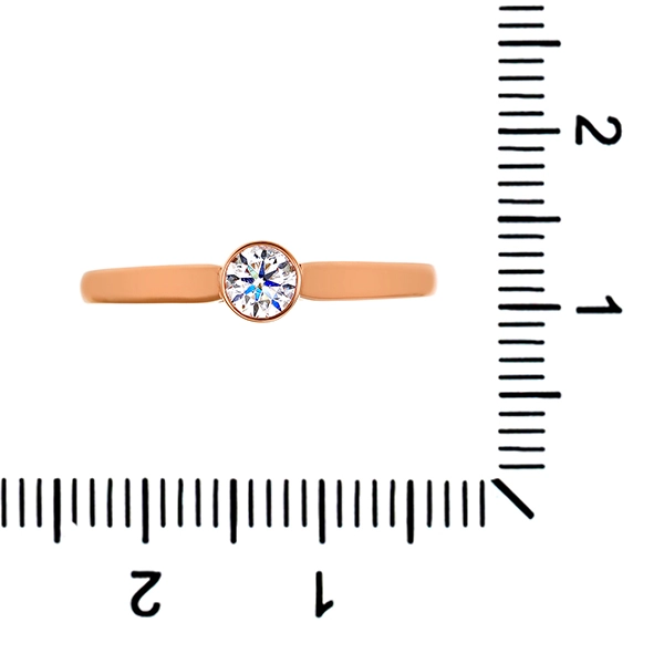 Diamantring, 18K, Rotgold, Brillant 0,25 ct