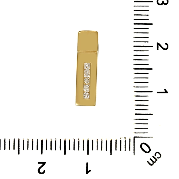 Anhänger, 14K, Gelbgold, Brillanten