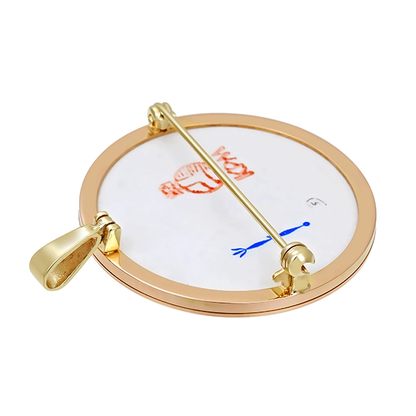 Anhänger, 14K, Gelbgold, broschiert, KPM