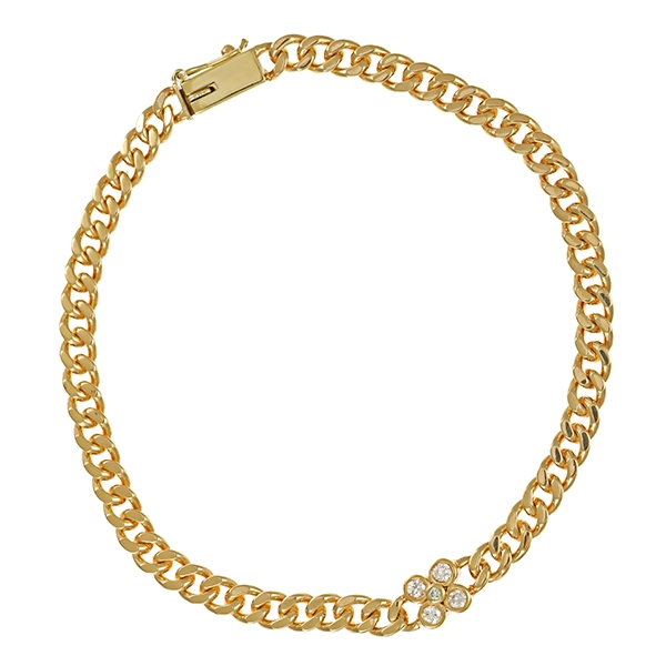 Armband, 14K, Gelbgold, Brillanten