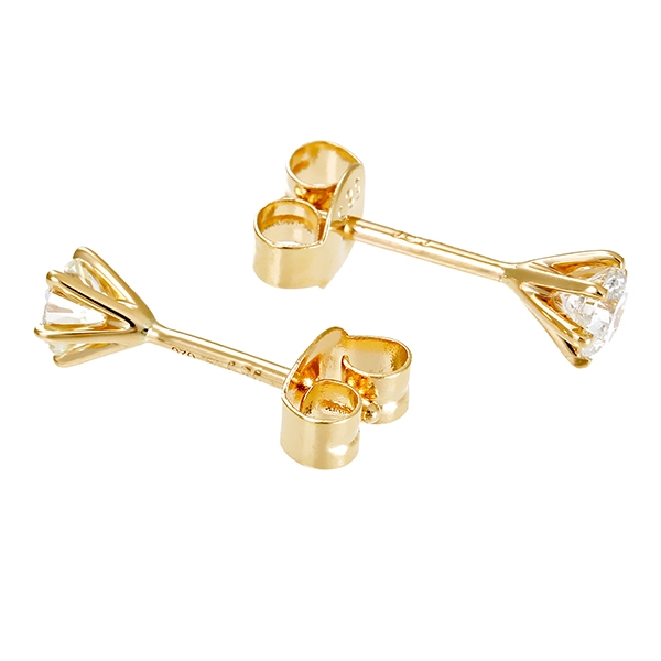 Ohrstecker, 14K, Gelbgold, Brillanten
