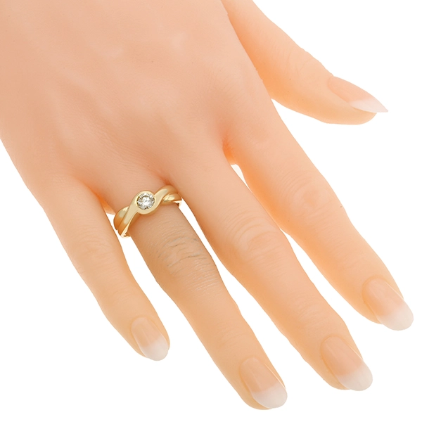 Diamantring, 14K, Gelbgold, Brillant 0,45 ct