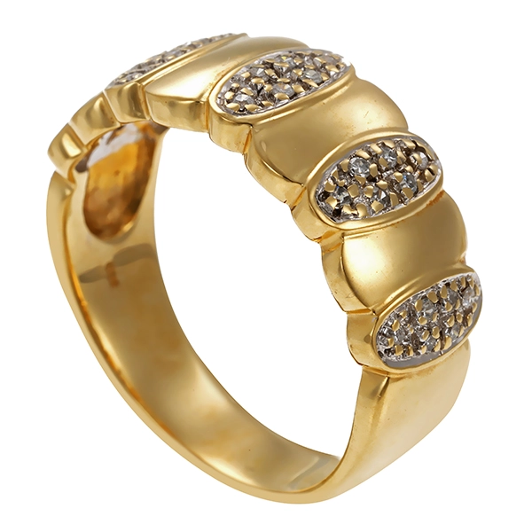Diamantring, 14K, Gelbgold