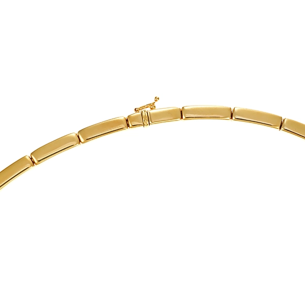 Collier, 14K, Gelbgold, Topas blau