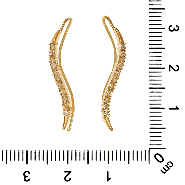Ohrhänger, 8K, Gelbgold, Diamanten