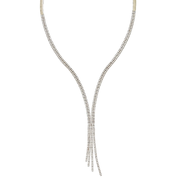 Collier, 14K, Weißgold, Zirkonia