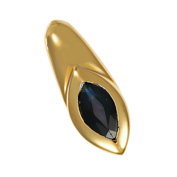 Anhänger, 14K, Gelbgold, Saphir