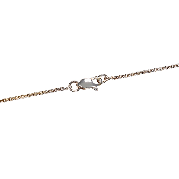 Collier, 14K, Weißgold, Saphir, Brillanten