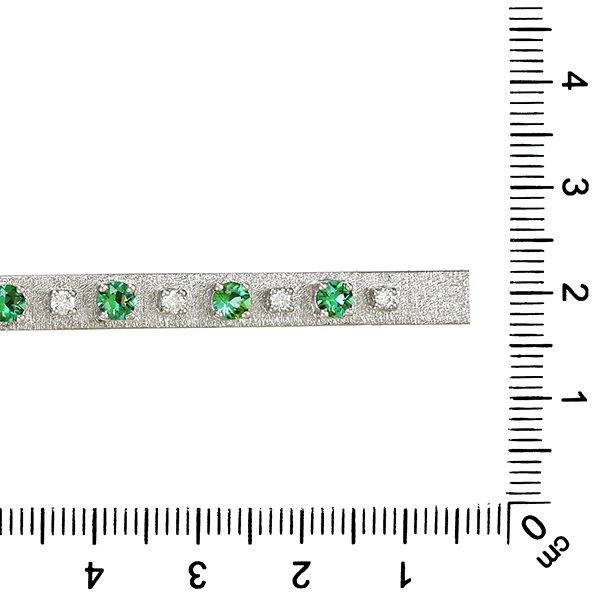 Armband, 18K, Weißgold, Brillant, Turmalin