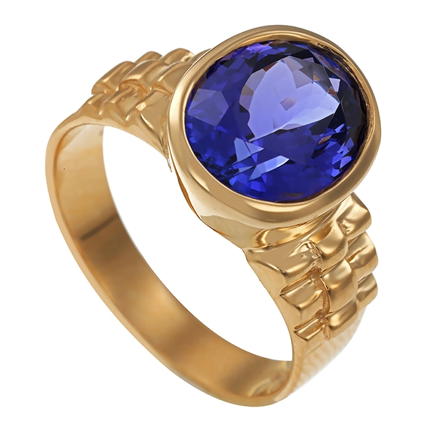 Ring, 14K, Gelbgold, Tansanit