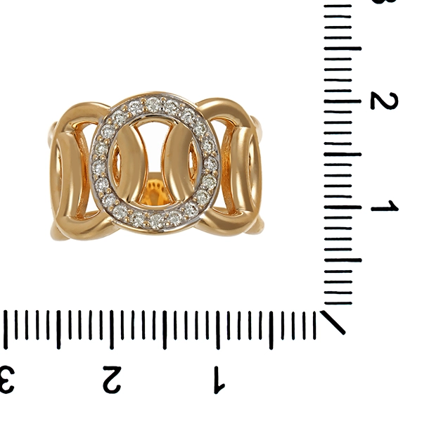 Diamantring, 14K, Gelb-/Weißgold, Brillanten 0,40 ct