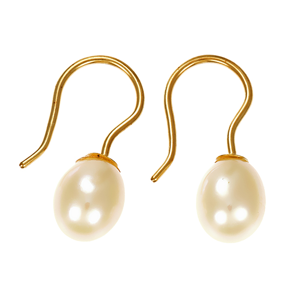 Ohrhänger, 14K, Gelbgold, Perlen