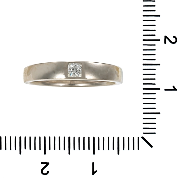 Diamantring, 14K, Weißgold, Brillant 0,11 ct