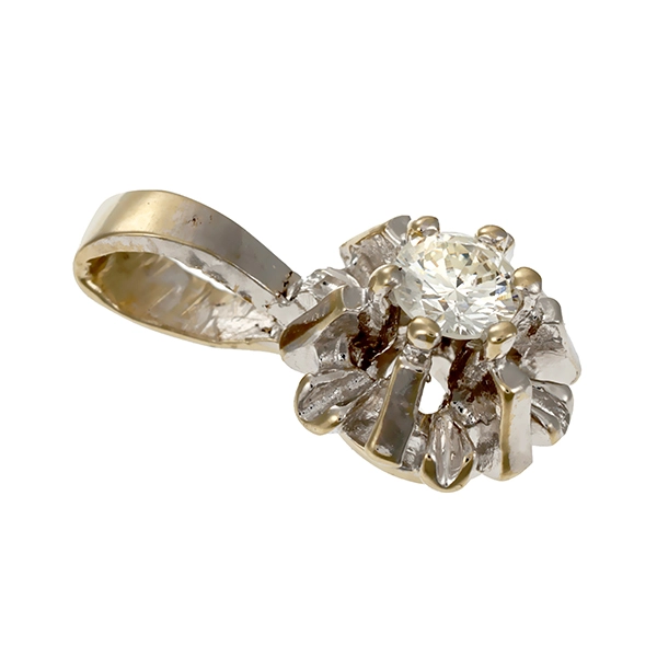 Anhänger, 14K, Weißgold, Brillant 0,10 ct