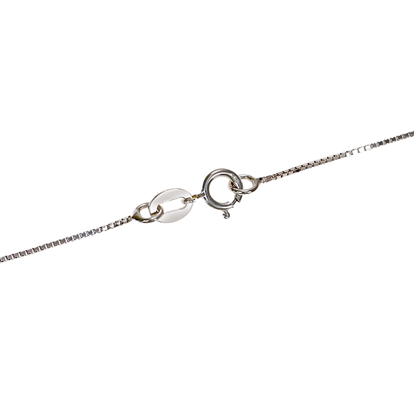 Collier, 18K, Weißgold, Diamant