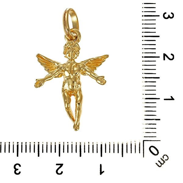 Anhänger, 14K, Gelbgold, Engel