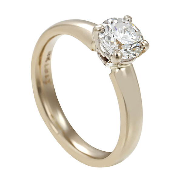 Diamantring, 18K, Weißgold, Brillant 0,65 ct