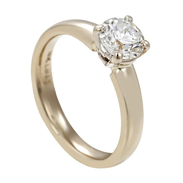 Diamantring, 18K, Weißgold, Brillant 0,65 ct