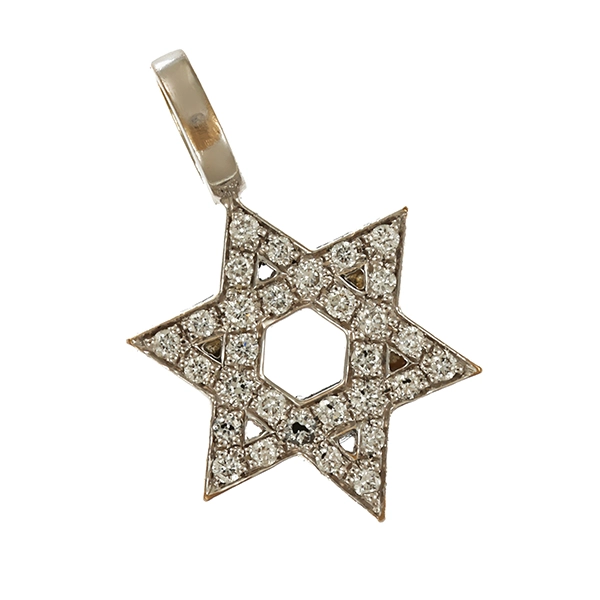 Anhänger, 18K, Weißgold, Brillanten