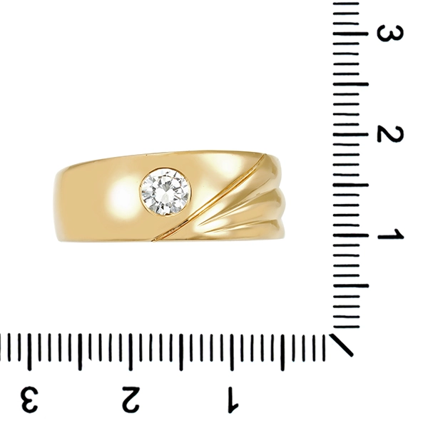 Diamantring, 14K, Gelbgold, Brillant 0,41 ct