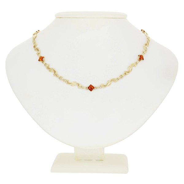 Collier, 8K, Gelbgold, Citrin