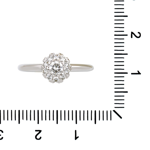 Diamantring, 18K, Weißgold, Brillanten 0,44 ct