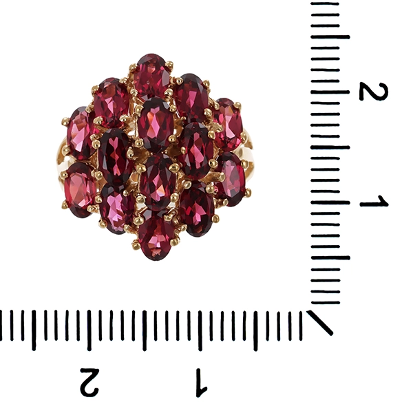 Ring, 9K, Gelbgold, Almandin