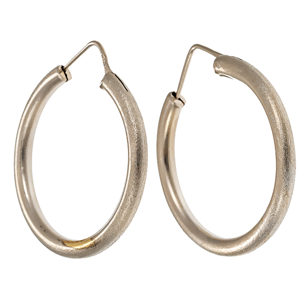 Creolen, 14K, Weißgold