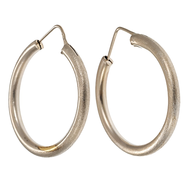 Creolen, 14K, Weißgold