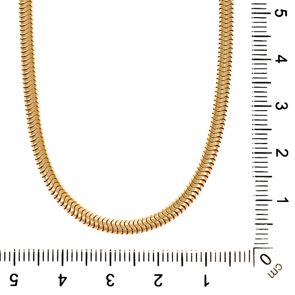 Kette, 14K, Gelbgold, Schlange-