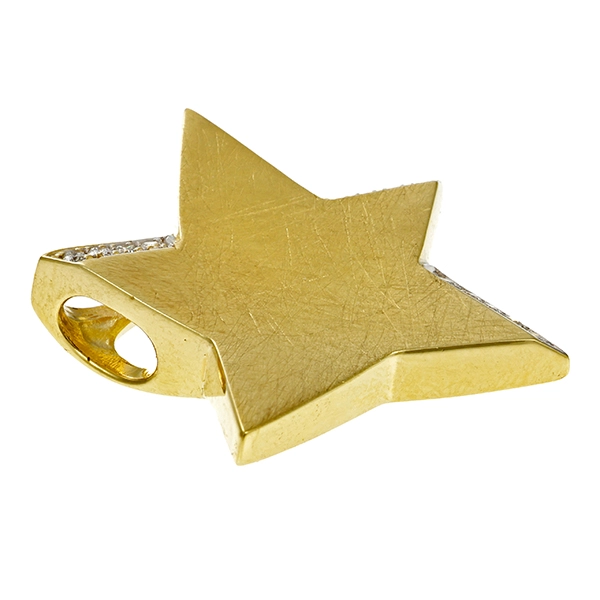 Anhänger, 14K, Gelbgold, Brillanten 0,13 ct