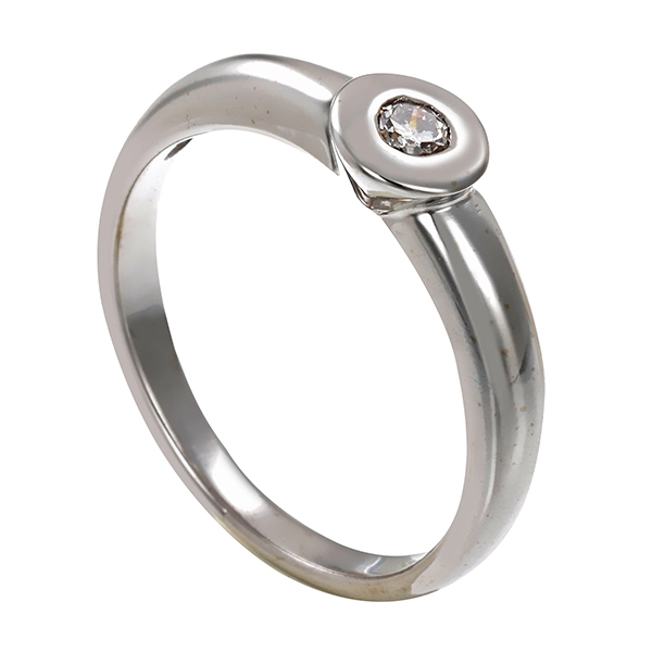 Ring, 14K, Weißgold, Brillant, U54